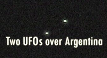 Interesting footage of a two UFOs in the sky above Buenos Aires, Argentina 13-Apr-2015