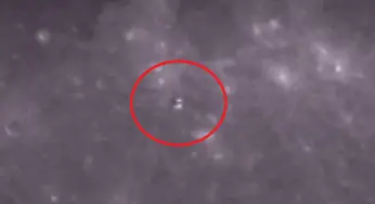 UFO filmed over the Moon, 2019