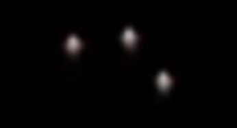 Triangle UFO with flashing red light in the center filmed over East Kingston, NH – December 2021