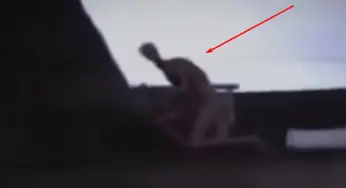 A man was able to film a mysterious humanoid on his house’s roof