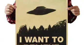 I WANT TO BELIEVE poster is back in stock! FREE SHIPPING WORLDWIDE!